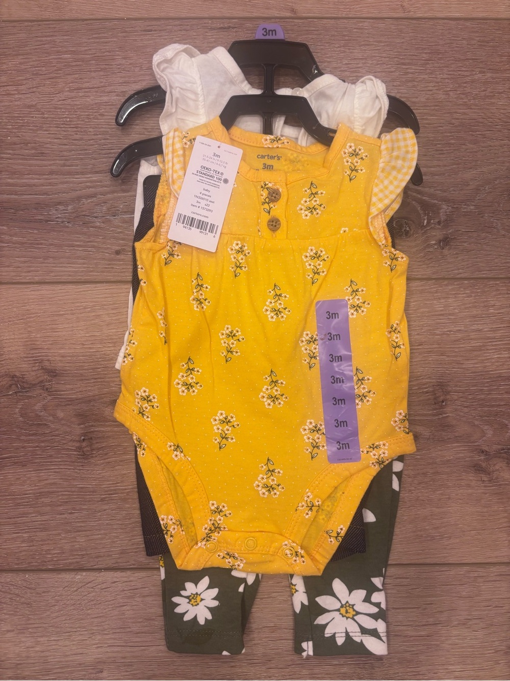 2-pack of Carter's Baby Bodysuits & Pant Set - Size 3 months